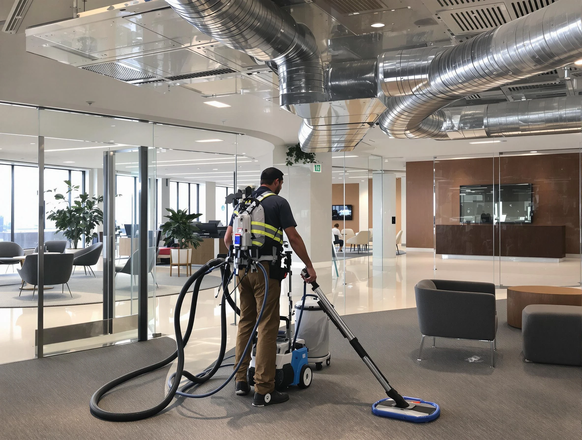 Commercial duct cleaning service by Shawnee Air Duct Cleaning in Shawnee